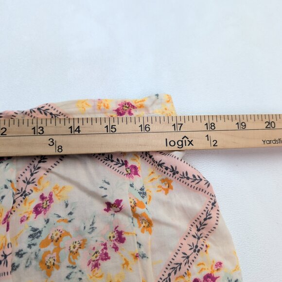 Free People Yellow Floral Wide Leg Pants Size M - Picture 8 of 8